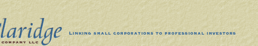 Claridge - Linking Small Corporations to Professional Investors